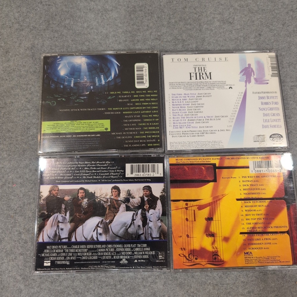 90s Movie Soundtrack CD Lot Batman Forever The Firm Three Musketeers Dan Elfman - Picture 2 of 2